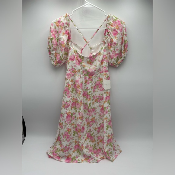 Altar'd State Dresses & Skirts - Altar'd State‎ Floral Midi Dress Size M NEW Square Neck Puff Sleeve Cottagecore